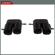 1Set Car Accessories Split Round Carbon Fiber Tail Pipe Exhaust Pipe Muffler Tips For BMW 3 Series