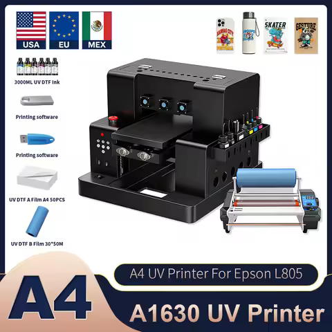A4 UV Printer For Epson L805 UV Printer Machine UV DTF Sticker Printer Impresora A4 UV Printer For A