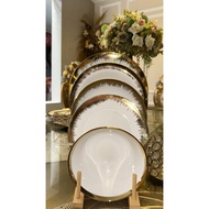 GOLD LIST PLATES AND BOWLS UNIQUE AESTHETIC DINNER PLATE SOUP BOWL IDEAS FOR GIFTS AND PARCELS