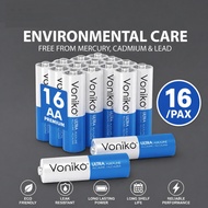 VONIKO AA 1.5V Ultra Alkaline Battery 16pcs
