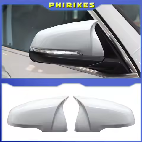 2PCS Glossy Black Side Wing Modified Rearview Mirror Cover Caps for BMW X1 F48 X2 F39 Z4 G29 2GT F45