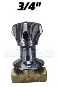 DOE Premium Brass 1/2 Stopcock Quarter Full Turn Water Stop Cock 3/4 Shower Valve BATHKITCHZ