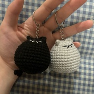 GANTUNGAN Plushie Chunky Grumpy Cat Amigurumi | Amigurumi Chunky Grumpy Cat Knitted Keychain | Amigu