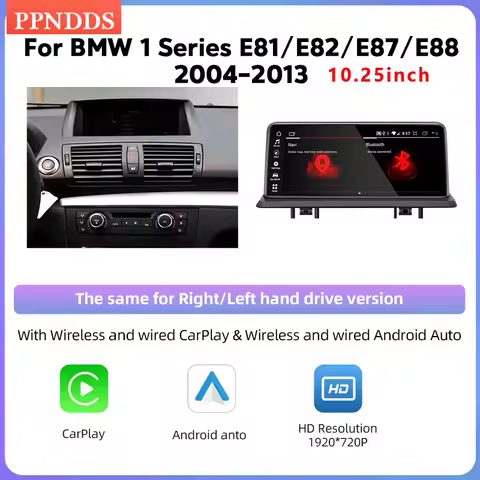 PPNDDS Android AutoTouch Display Multimedia Stereo for BMW 1 Series E81 E82 E87 E88 Built-in Carplay