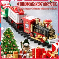 Ready stock 2022 New Christmas Electric Train Toy Set 209 Railway Track Frame With Acousto-optic Decoration Christmas Tree Children's Toys New Year Christmas Gifts