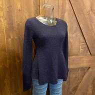 giordano ladies Dark Blue Knit Long Sleeve Top