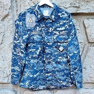 美國海軍 US NAVY 公發 迷彩藍 軍用 襯衫夾克 • 帥氣古着A款