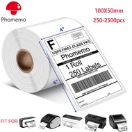 Phomemo A6 Waybill Sticker 250-2500pcs Thermal Paper Roll Labels Self-Adhesive Waybill Stickers Ther