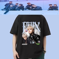 Flex F169 Felix Retro Bootleg T-shirt Stray Kids T Shirt Unisex Kpop SKZ T-shirt Women's Girls Summe