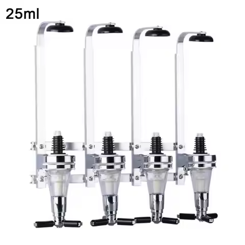 Wine Dispenser 25/30/45ml Wall Mounted Stand 4 Bottle Beer Wine Alcohol Shot Pourer Rack Liquor Drin