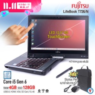 โน๊ตบุ๊ค/แท็บเลต ​Fujitsu Lifebook T726/N - Core i5 GEN 6 RAM 4-8 GB SSD 128 GB อัพได้ จอ 12.5 นิ้ว 