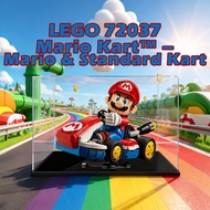 Acrylic Display Case Dustproof Showcase for LEGO 72037 Mario Kart Mario Standard Kart