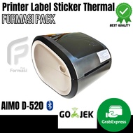 AIMO 520 BLUETOOTH & USB THERMAL BARCODE PRINTER with 110MM A6 Support Suitable for 4x6 Label Printi