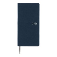 "Hobonichi Techo 2026 Weeks MEGA, Colors: Cosmo Blue, Weekly Planner, Slim Vertical, 219 Grid Pages"