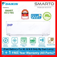 DAIKIN R32 2.0HP ( NO WIFI) Premium Inverter Air Conditioner - SMARTO Model - FTKH50A/RKU50F-3WMY, Fast Delivery