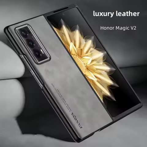 Luxury Leather Matte Flip Folding Phone Case for Honor Magic V V2 5G Case Thin Lightweight Shockproo