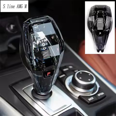 For BMW X5 E70 X6 E71 2010-2013 Car Styling Engine start Gearbox Crystal Gear Shift Lever Stick Head