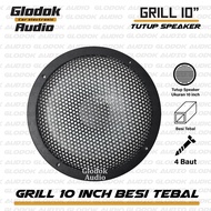 Grill / Tutup speaker Subwofer 10 inch besi Full/Ram