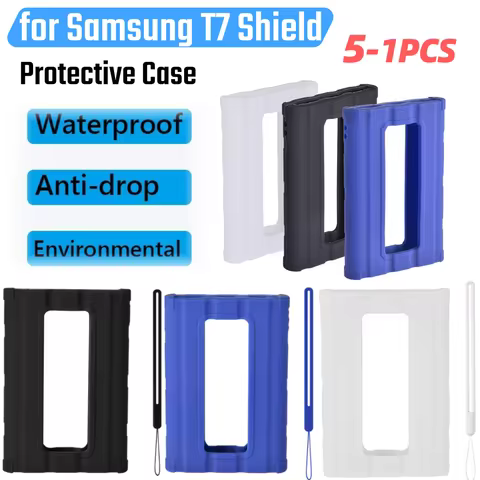 Silicone Case Hard Disk Hard Drive Protective Cover Waterproof External SSD Case with Lanyard for Sa