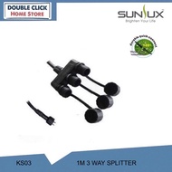 IP68 Sunlux KS03 1M 3-Way Outdoor Led Spike Light Landscape Garden Waterproof Pond Led Light System 