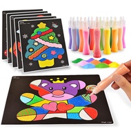 Kids DIY Sand Drawing Set 12 Colors Sand Painting for Kids Sand Painting Crafts Drawing Toys