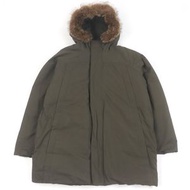 成色極佳的BURBERRY LONDON帶毛領拉鍊羽絨服，卡其色，L 碼，日本製造，正品，男士，推薦