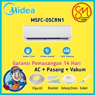 AC MIDEA 1/2PK STANDARD MSFC-05CRN1 MSFC05CRN - GARANSI RESMI