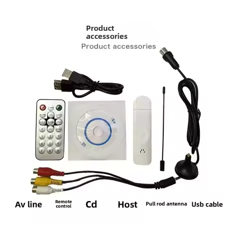 Digital Satellite DVB T2 USB TV Stick Tuner with Antenna Remote HD USB TV Receiver DVB-T2/DVB-T/DVB-