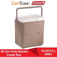 Coleman 18 QT(17L) 20 Can Party Stacker Cooler Box- GREY