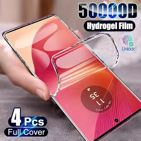4Pcs Hydrogel Film For Motorola Edge 60 50 Fusion 40 30 Pro Ultra Neo G56 G75 G55 G35 G84 G54 G45 G8