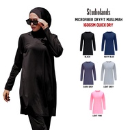 Microfiber Muslimah Jersey Baju Jersi Muslimah Plus Size Lengan Panjang S-3XL