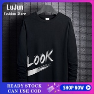 FAWORK Kasual Fesyen Sweatshirt untuk Lelaki Musim Luruh Selesa Lelaki Lengan Panjang T-Shirt Lelaki