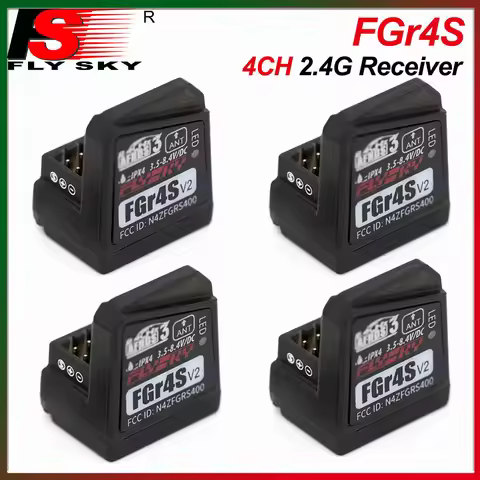1/2/4PCS Flysky FGr4S 4CH Built-in Single Antenna Bidirectional PWM/PPM/IBUS Output Receiver for FS-