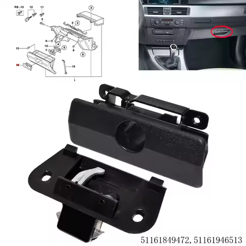 Glove Box Lock Catch Set 2pcs for BMW 3 Series E30 5 Series E34 7 Series E23 Z1 Z3 with OE Numbers 5