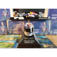 F1 Racing Helmet Model 1: 8 Mini Cut RB7 Witel Monaco Station Helmet 2011#arai #Puma/Puma