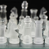 Strongaroetrtop 1Set Craft Crystal Glass Chess Set Acrylic Chess Board Anti-broken Chess Game SG