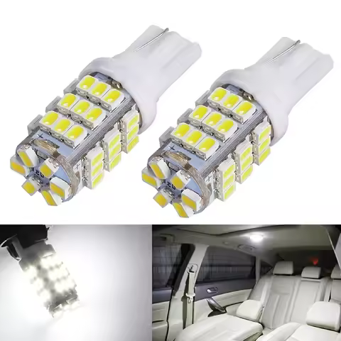 2/6PCS Super Bright T10 1206 42 Led SMD 194 168 W5W LED Car Side Wedge Interior Lighting Tail Plate 