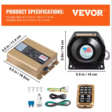 200W car ambulance alarm, car mounted loudspeaker, whistle horn, wireless multi tone remote control,
