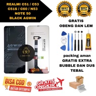 LCD COMPATIBLE FOR AGWIN REALME C51 / C53 / C51S / C60 / N53 / NOTE 50 FULLSET GLUE + SCREWDRIVER