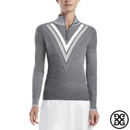 [G/FORE] GFORE TRIPLE V QUARTER Women Zipper Sweater (G4LF20S06-HGR)