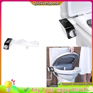 Bidet Toilet Seat Attachment Ultra-Thin Non-Electric Self-Cleaning Dual Nozzles Wash Cold Water