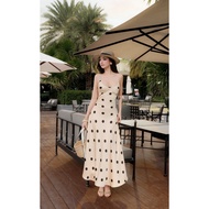 2S SILK DRESS WITH JEWELS LONG FLAWED CV FASHION DESIGN