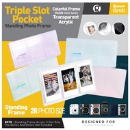 Simple Acrylic Color Frame 3in1 Album for 3 Photos on the Table Size 2R for Fujifilm Instax Mini Pho
