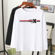  BROOKLYN grafik tees T-shirt lengan panjang MUSLIMAH VIRAL perempuan lelaki wanita long sleeve women men