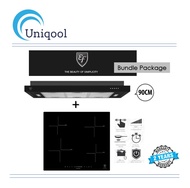 EF 90CM Semi Integrated Hood Bundle With 60CM Induction Hob 4 Zones (MID YEAR SALE)