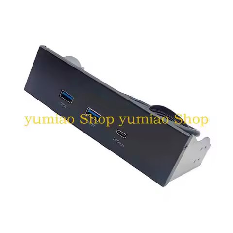 587B 5.25Inch Optical Drive Bay USB Expansion Panel with Two USB3.2 Port and Fast Speed Type C Conne