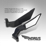 Horus Winglet Side Mirror 28cm Large Full Alloy Adjustable Mirror Mount Walang Grado Clear Lens