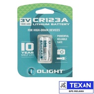 Olight CR123 CR123A 1600mAh Lithium Battery (3V)