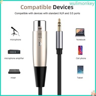 WU XLR to 3 5mm 1 8 inch Stereo Microphone Cable for DSLR Cameras Computer Recording Device and More