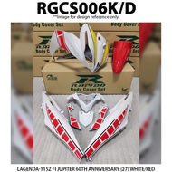 Rapido Coverset cover set (sticker Tanam) Lagenda-115 FI SRL115 Fi Jupiter 60th Anniversary (27) Colour : White/Red
